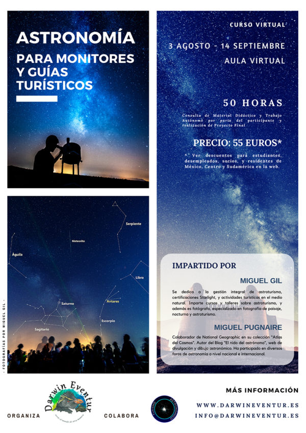 Astronomía para monitores y guías turísticos