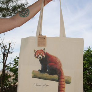Bolsa de tela Modelo África Panda rojo