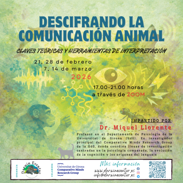 Cartel del curso Descifrando la comunicación animal