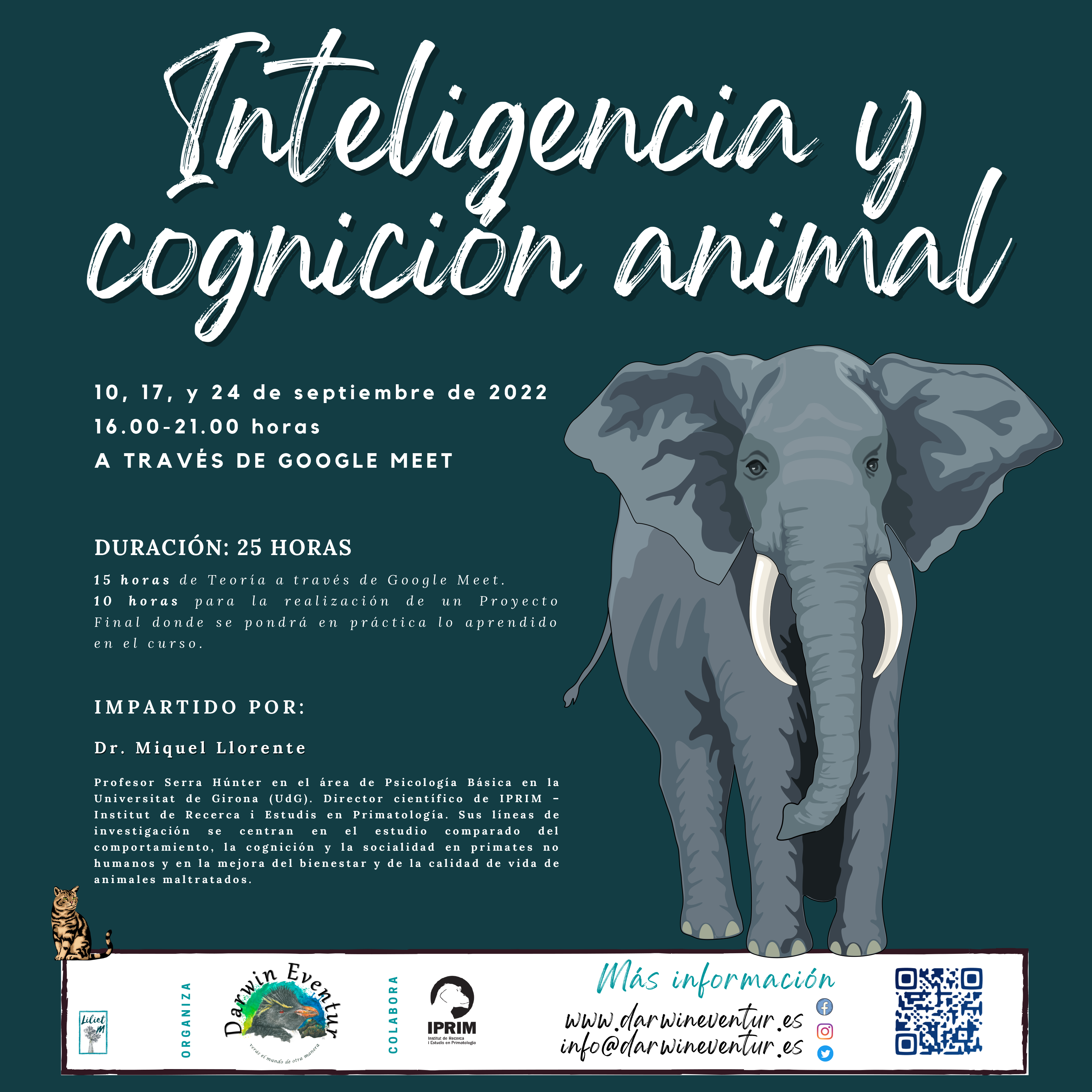 Inteligencia y cognición animal - Asociación Darwin Eventur