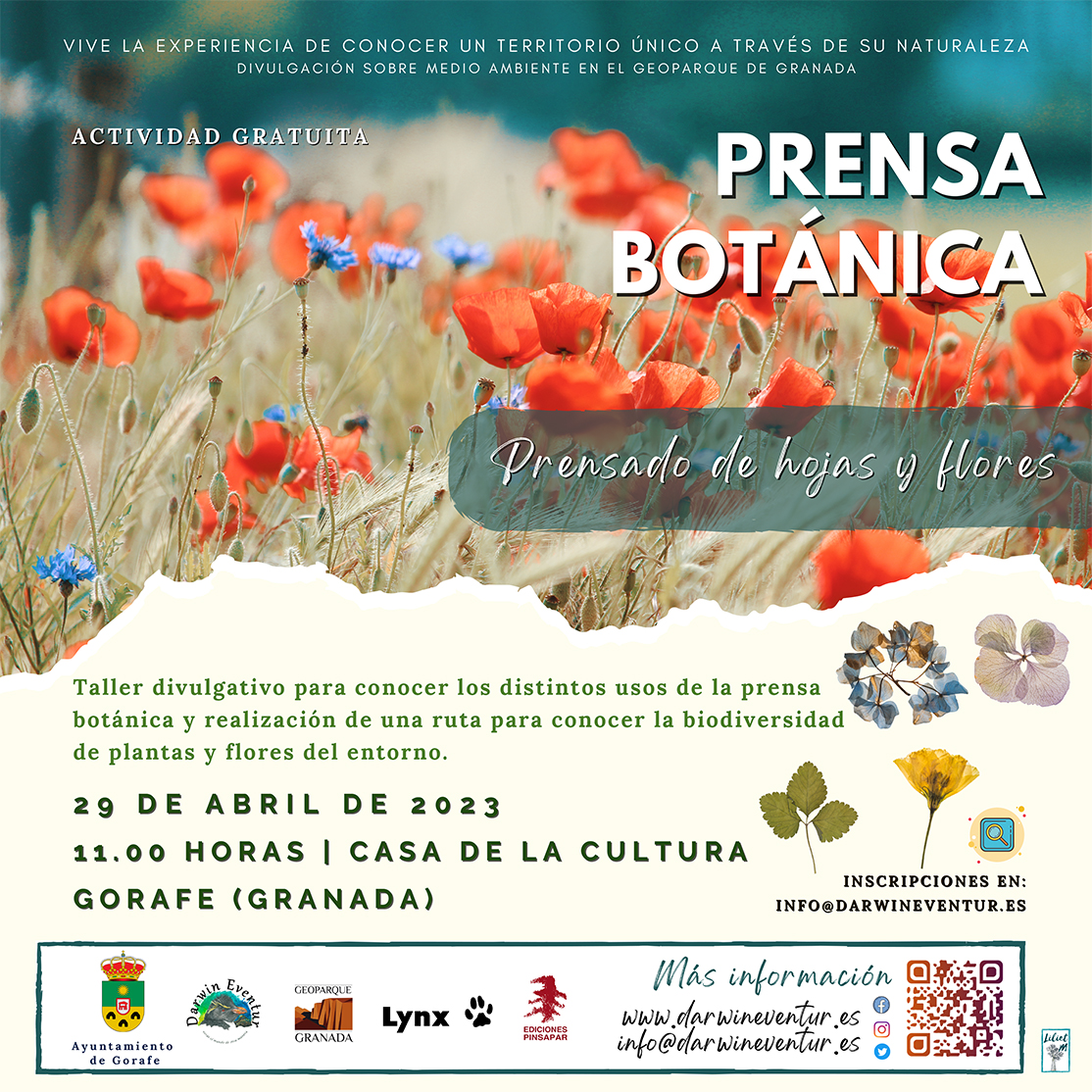 Cartel Prensa Botánica Gorafe