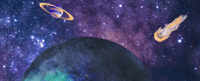 Banner del taller sobre meteoritos y el origen de la vida