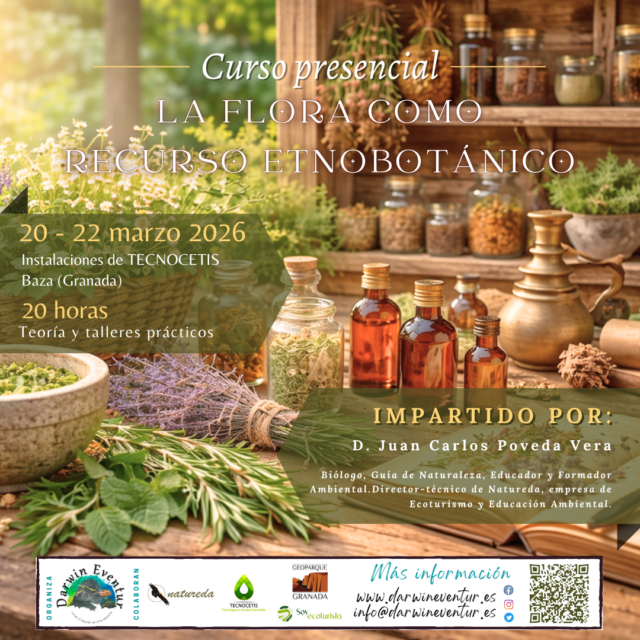 Cartel del curso la flora como recurso etnobotánico
