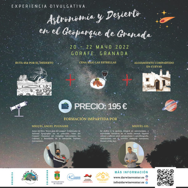 Experiencia divulgativa "Astronomía y Desierto en el Geoparque de Granada"